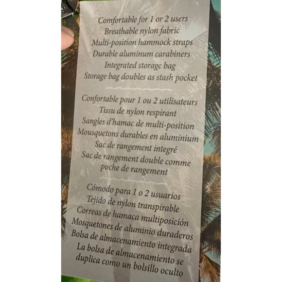 2 person Travel Hammock - Easy to take to the beach/camping/travel - NWT - Picture 4 of 7